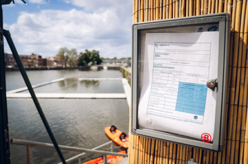 Aan de ingang kan je de goede meetresultaten van de kwaterkwaliteit vinden.